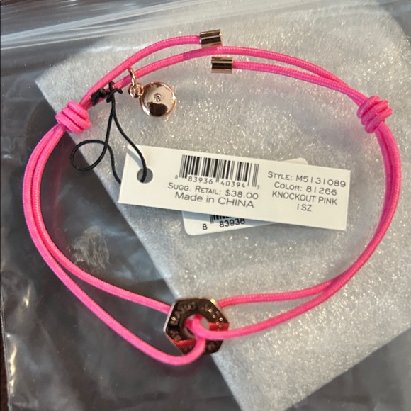 Marc Jacobs Jewelry - Marc Jacobs Knockout Pink Bracelet with Gold Charm